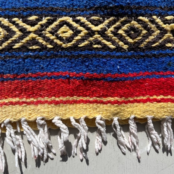 Southwestern Blanket Textile Multicolor Aztec Old West Vibrant Serape Decorative - Picture 6 of 7